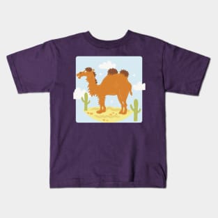 Camel Hand Drawn Illustration Cartoon Kids T-Shirt